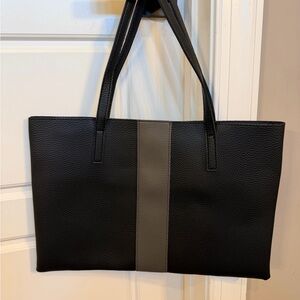 Vince Camuto Black Textured Leather Bag